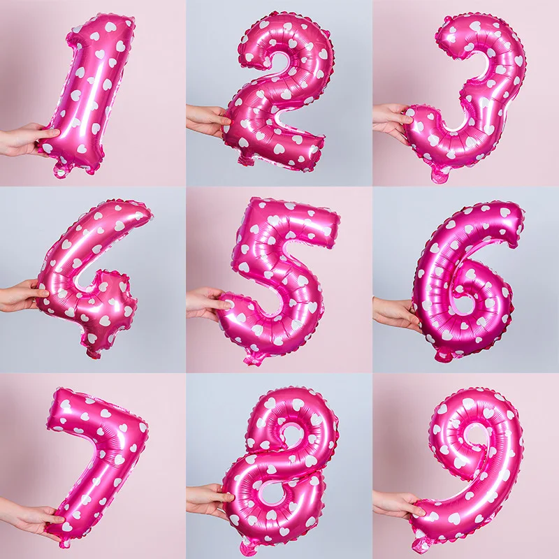 16 32 дюйма номер Фольга шар розового цвета: золотистый серебристый синий меняющие