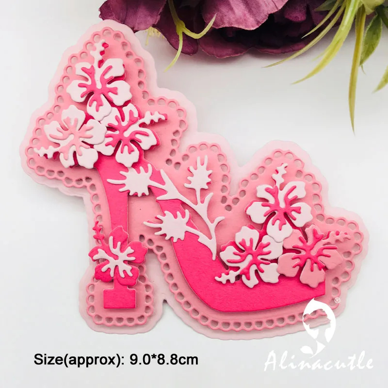 Металлическая высекальная Цветочная обувь на высоком каблуке Скрапбукинг