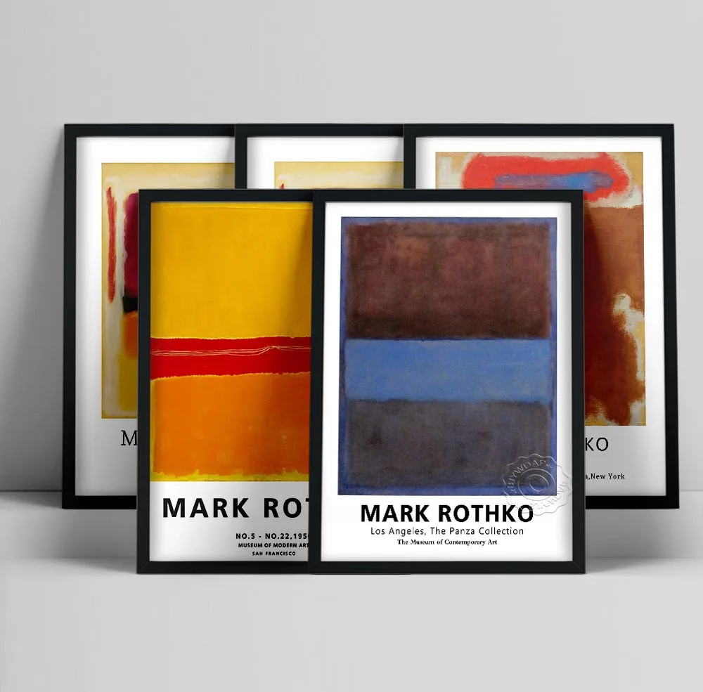 Выставочный плакат Mark Rothko музей гуггенхейма Нью-Йорк 1970 печать абстрактная