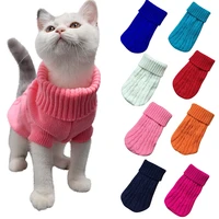 pet dog cat clothing winter autumn warm cat knitted sweater jumper puppy pug coat clothes pullover knitted shirt kitten clothes