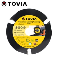 tovia 125mm carbide saw blade 3 teeth circular saw blade wood carving disc for angle grinder cutting wood saw disc wood cutter