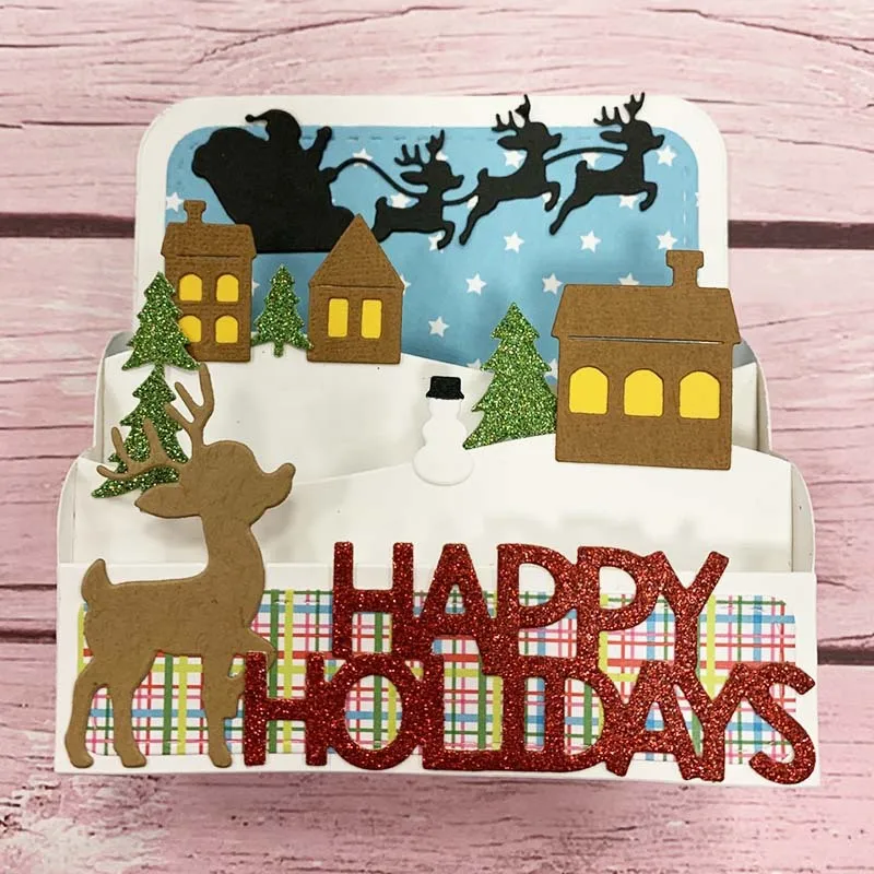 

2020 Santa Claus Xmas Metal Cutting Die Stencil for DIY Scrapbooking/photo album Decorative Embossing DIY Paper Cards Craft Gift