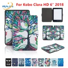 Ультра тонкий PU кожаный окрашенный Магнитный смарт-чехол для kobo Clara N249 Clear HD 6,0 2018 электронные книги Защитный Чехол + пленка + стилус