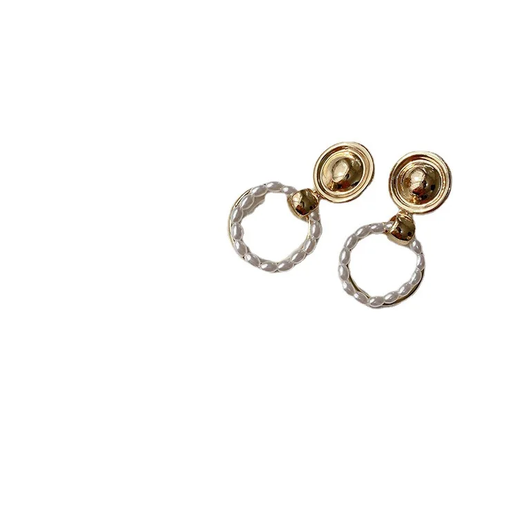 

Pearl Circle Earrings 2021 New Fashion Korean Temperament Net Red Earrings for Women Stud Earrings