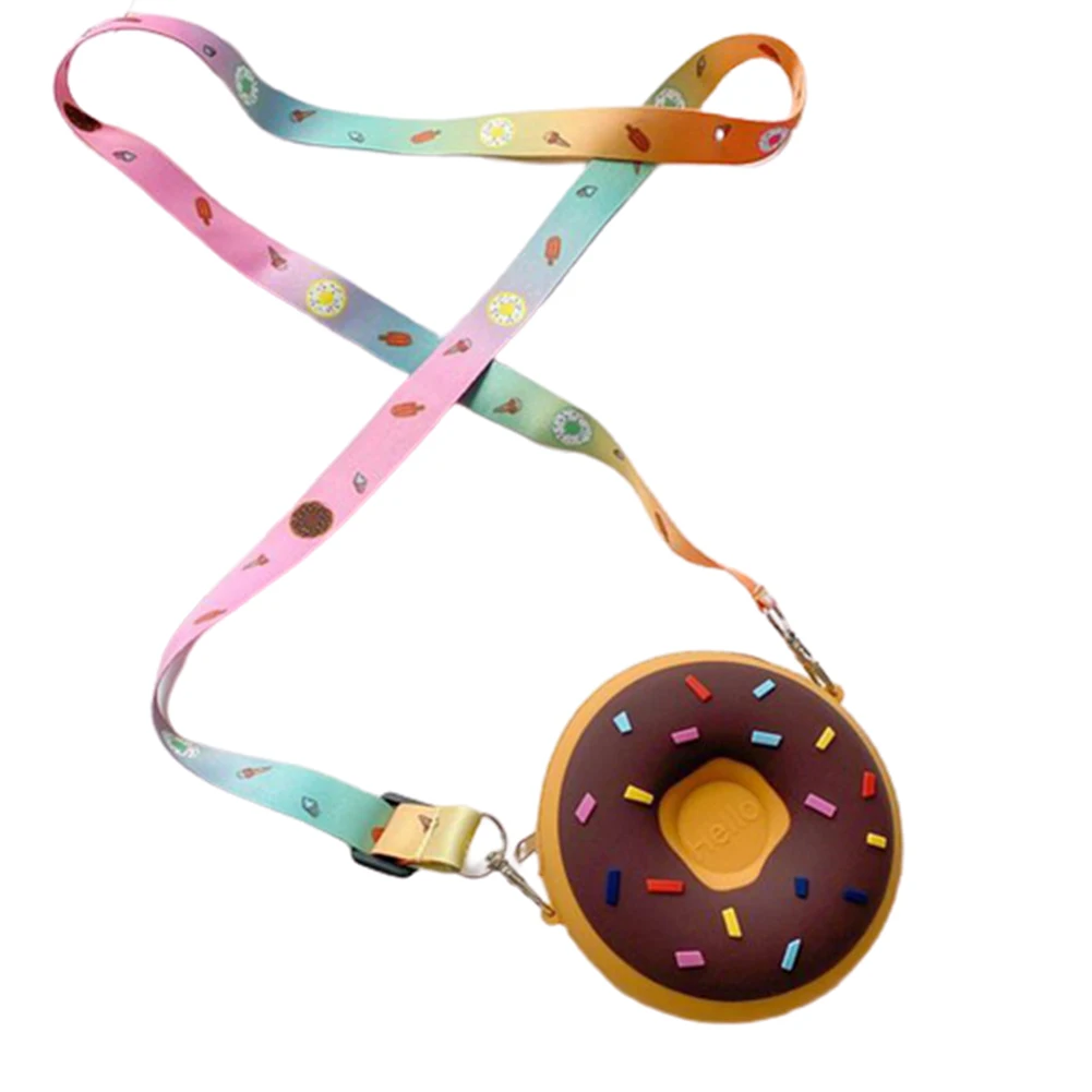 Сумка кросс-боди в форме пончика на молнии регулируемый мешок плечо для мелочи