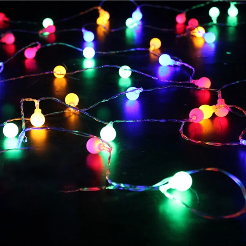 Новый 10 м Сказочный гирлянда светодиодный шар струнный светильник s наружный