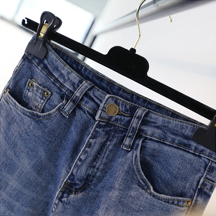 Расклешенные женские джинсы с высокой талией новый весенний