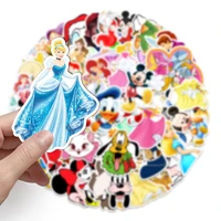 56 pieces disney stickers micky mouse donald duck princess snowwhite skateboard luggage waterproof sticker decor paper