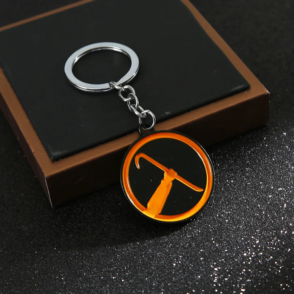 Half-Life Alyx Key Chain Game Half Life LAMBDA Logo Key Pendant Necklace Chain Metal Keychain Keyrings Gift Jewelry for Men