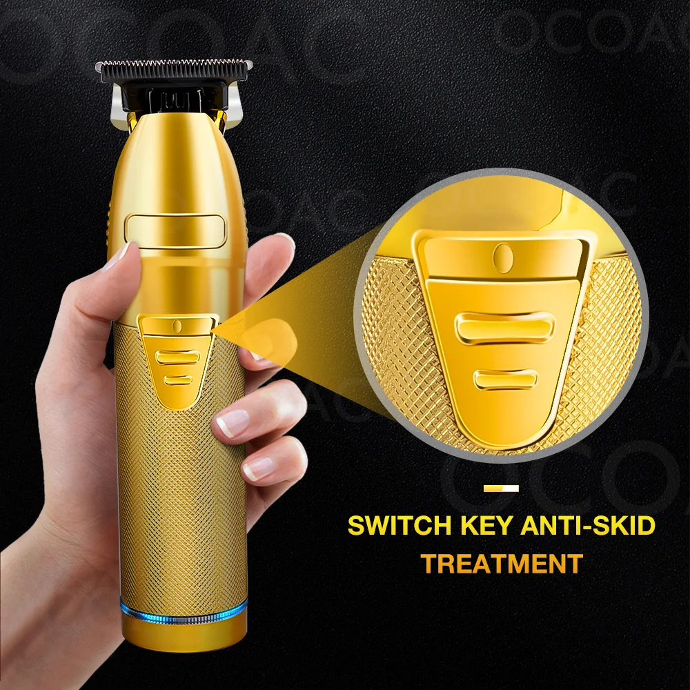 Золотой триммер для волос мужчин Профессиональная Парикмахерская Машинка
