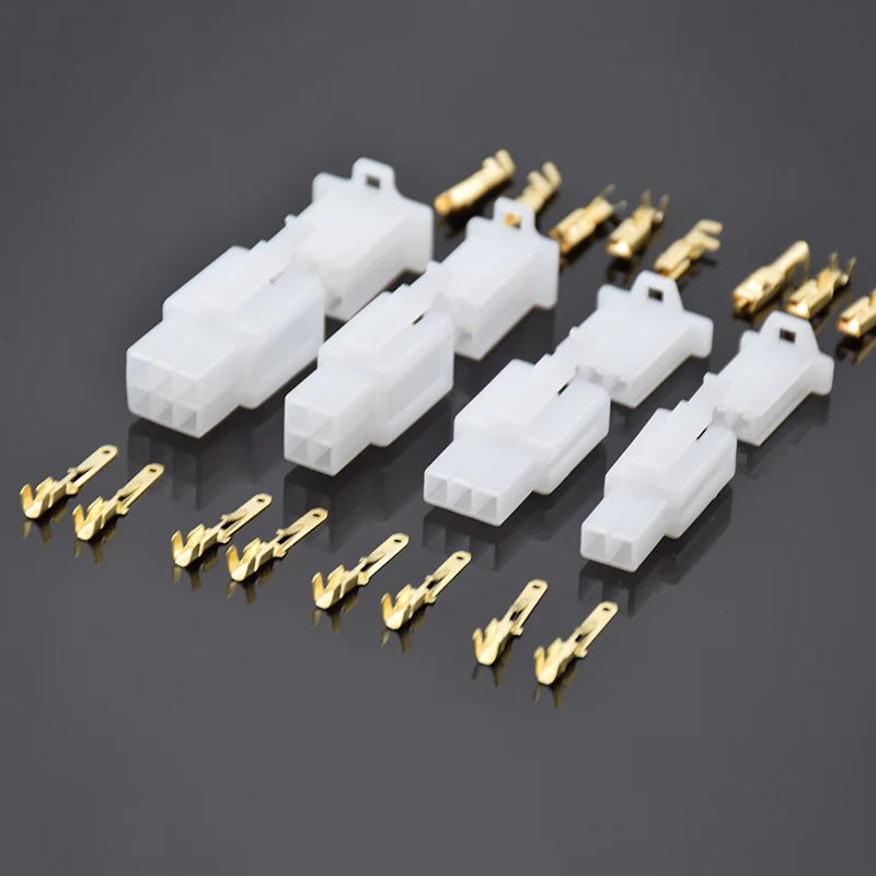 5 комплектов 2 8 мм 2P 3P 4P 6Pin 2pin электрический комплект штекеров гнездовой разъем