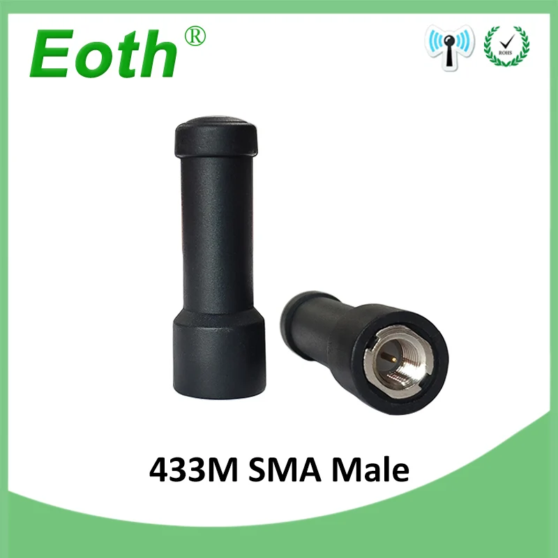 EOTH 5pcs 433 MHz Antenna 2~3dBi SMA Male Connector Mini 433 IOT antena 433m directional antenne wireless Lorawan watermeter