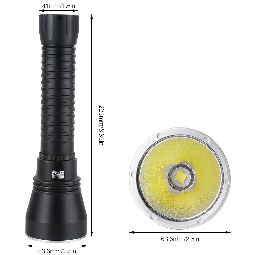 Bestellen BORUiT XHP 70,2 Led Taschenlampe Leistungsstarke 4000LM Stufenlose Dimmen Tauchen Taschenlampe Wasserdichte 26650 Aufladbare Taschenlampe Lampe