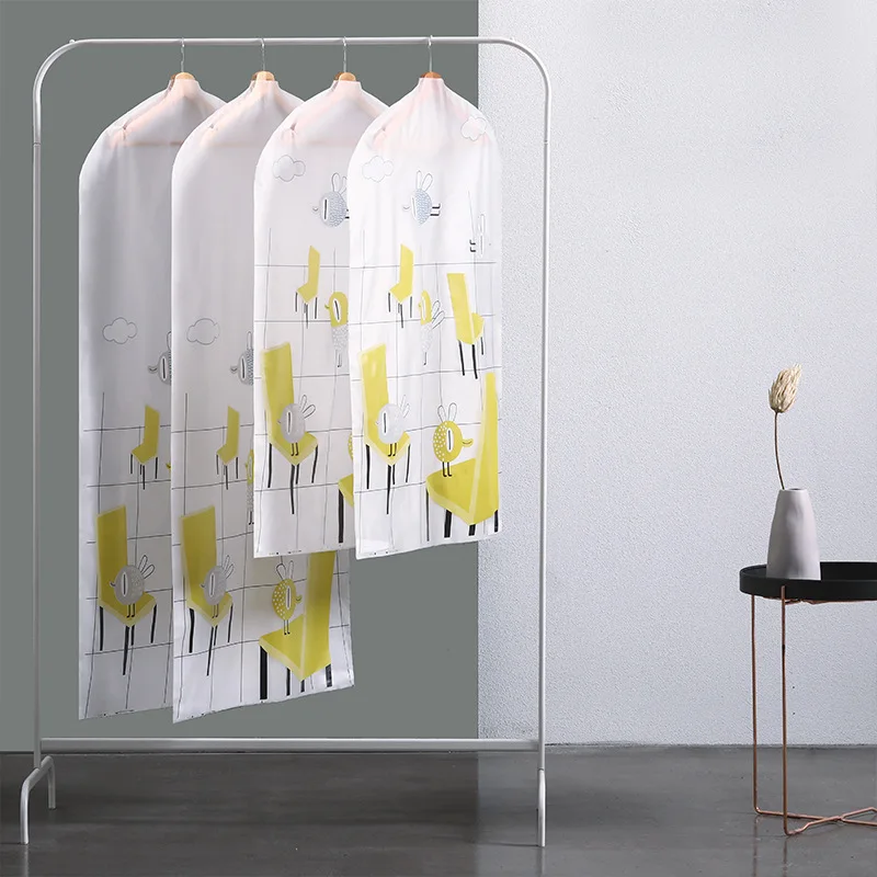 Прозрачная печать висячая сумка чехол для одежды защиты от пыли костюм бытовой