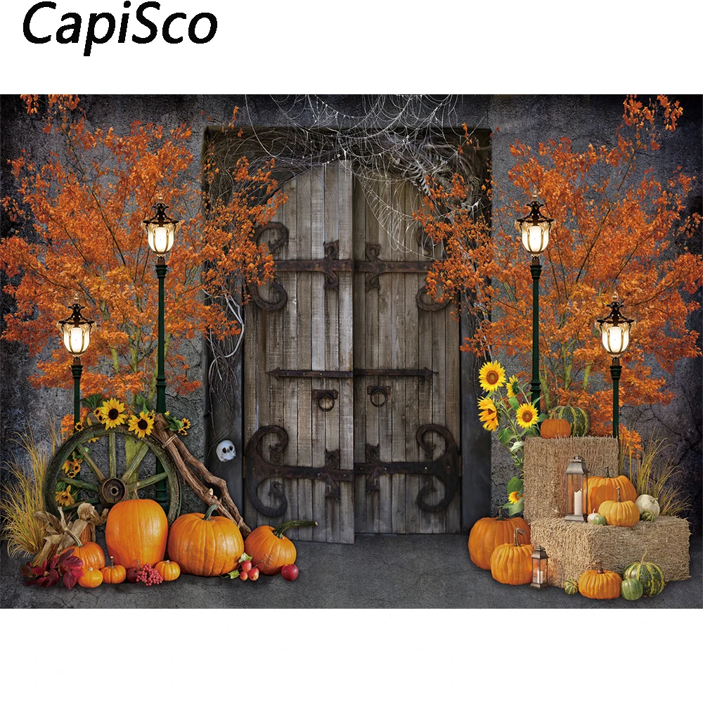 

Фон для фотографий Хэллоуин Тыква Подсолнух замок в лесу Луна День благодарения вечерние НКА фон для фотографий реквизит для фотостудии