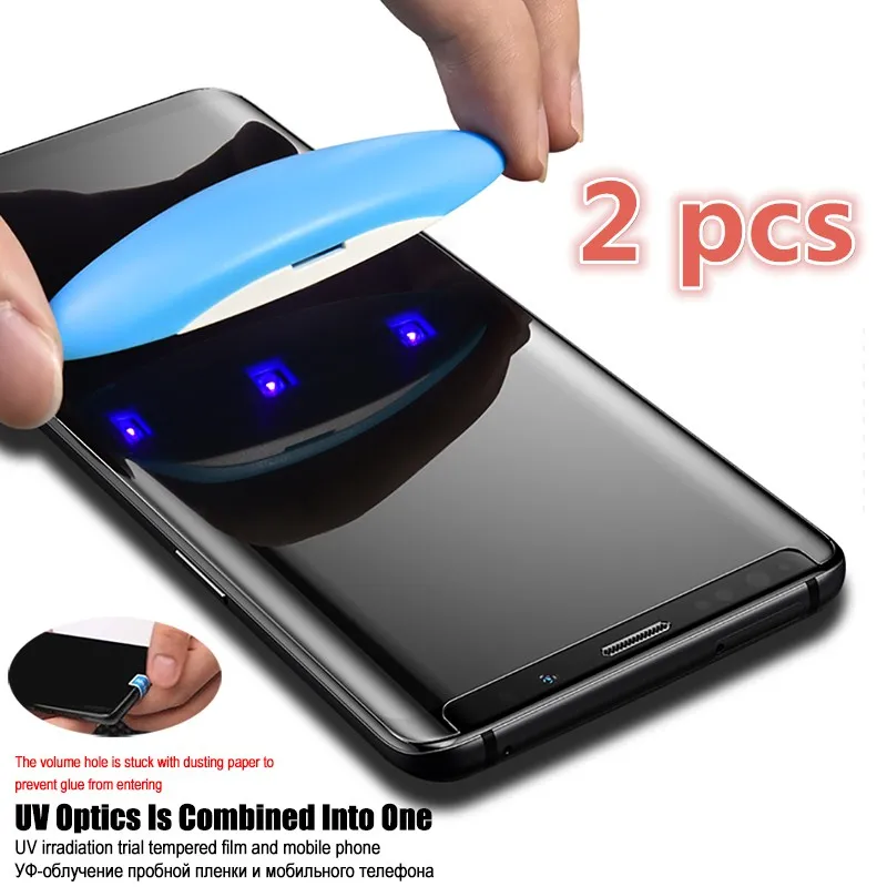 УФ нано жидкий клей протектор экрана для samsung Galaxy S10 5G S8 S9 S10 Plus Note 10 pro 8 9 s7 edge защитное закаленное стекло