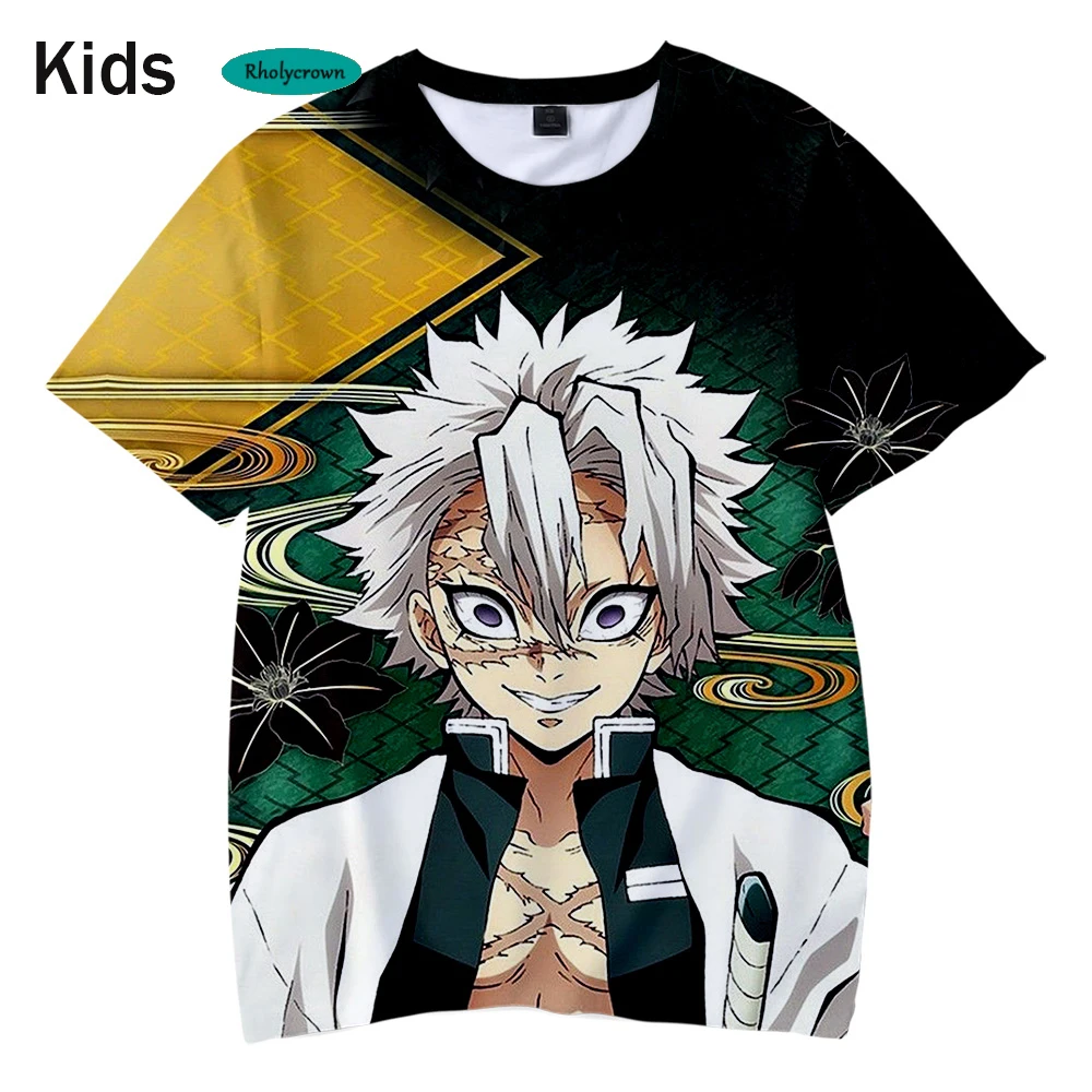 

Summer Kids T-shirt 3D Comic Demon Slayer Tees Fashion Hip Hop t-Shirt New Boys Girls 3D Kimetsu no Yaiba Children's T-Shirt