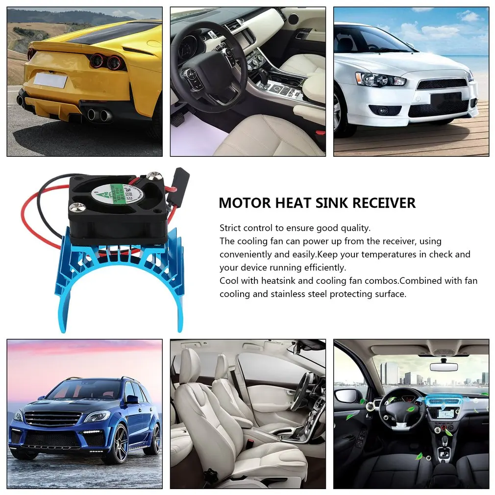 

Durable Brushless Motor Heatsink Radiator And Cooling Fan for 1:10 HSP RC Car 550 540 3650 Size Sink Cover Electric Engine