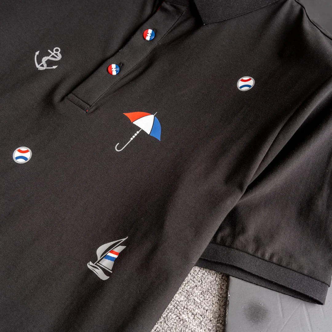 

New Summer Man Polos Print Cotton Solid Classic Polo Shirt Men Short Sleeve Top Brand Quality Casual Business Social Polo Men