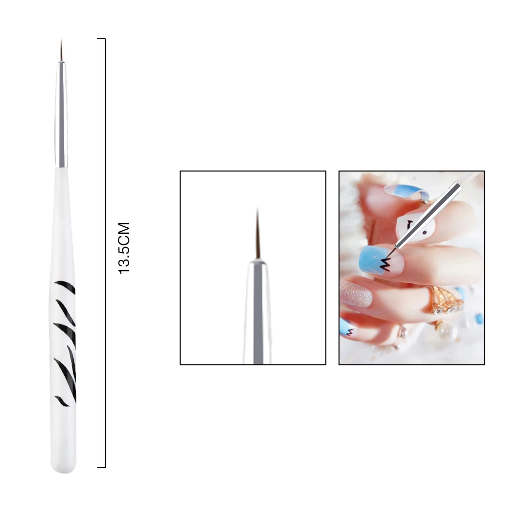 Ladymisty3 шт. ручка для печати на ногтях акриловая кисть нейл-арта УФ-гель Кисть