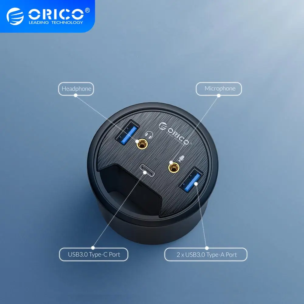 Настольный втулка ORICO USB 3 0 концентратор с разъемом для наушников и микрофона Type C