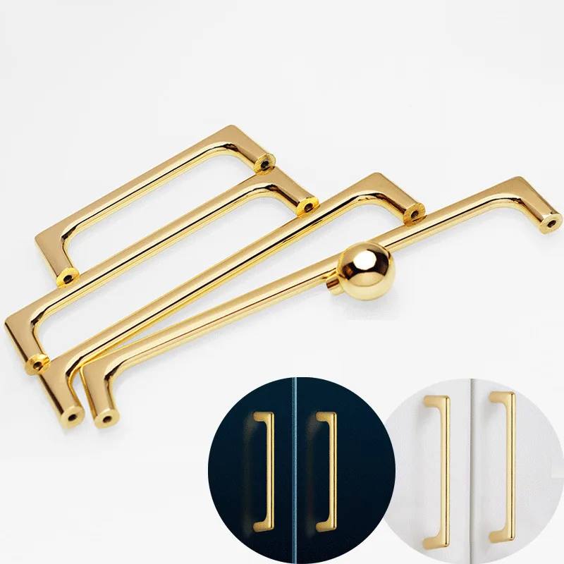 Золотая для шкафа тянуть ручки двери Сталь Кухня аппаратные средства ящика