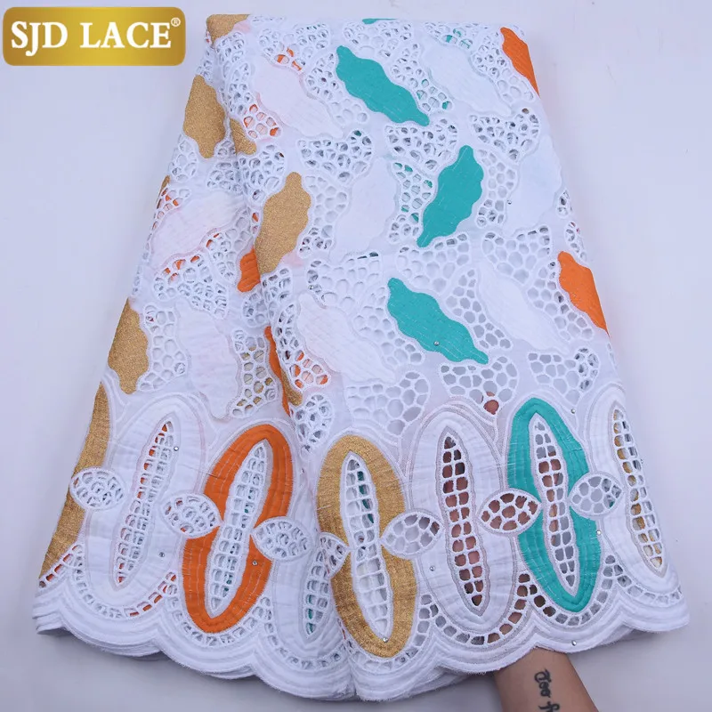 SJD кружево африканская кружевная ткань высокое качество швейцарская вуаль в