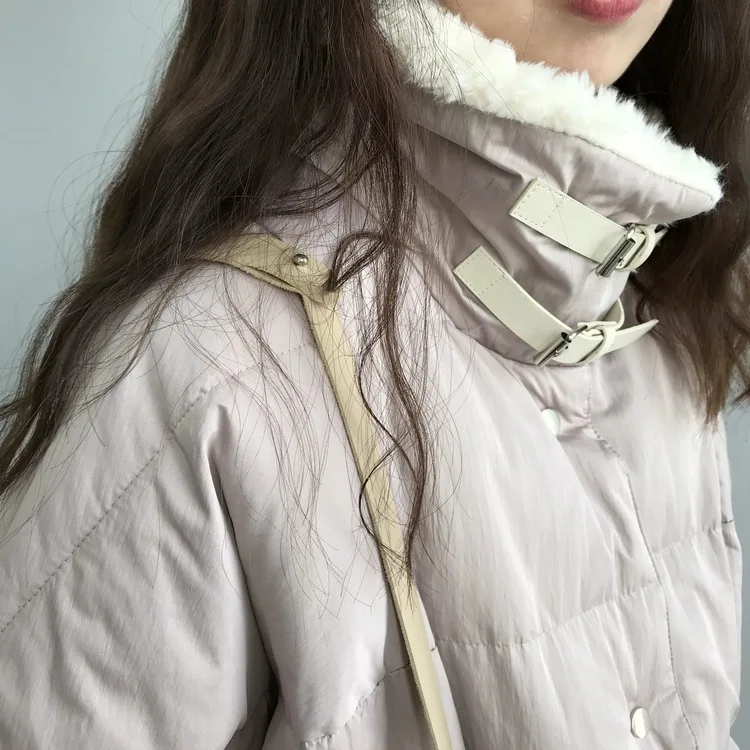 Winter New Thickened Solid Color Short ins Loose Bread Suit cotton-padded jacket Female