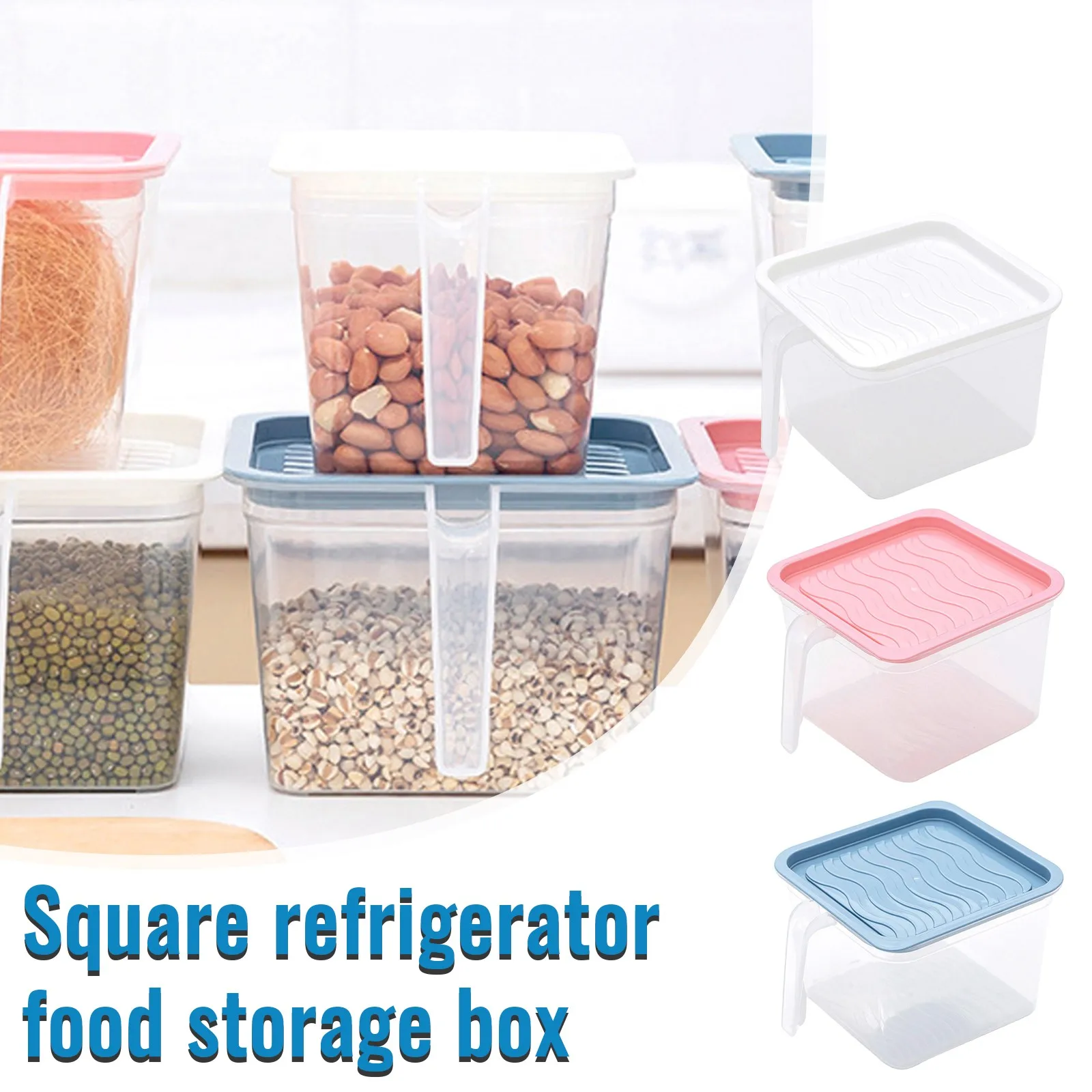 

1.5l Storage Box Thickened Food Transparent Frozen Sealed Storage Preservation Organizer For Small Things Kitchen Organizer