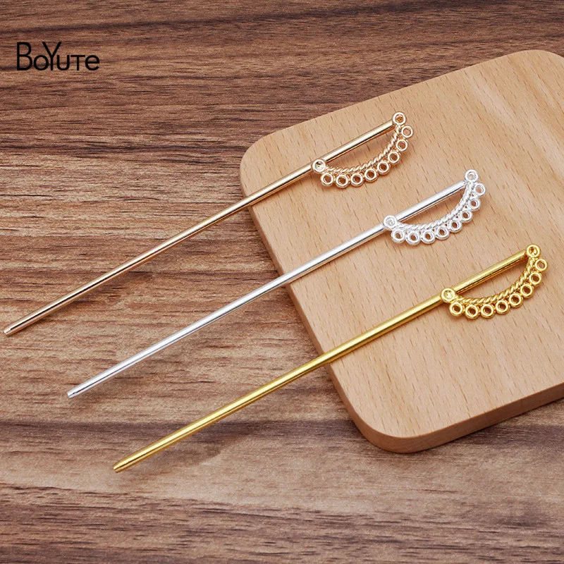 

Пористая палочка для волос BoYuTe (5 шт./лот) 30*6 мм из металлического сплава, аксессуары для волос в старинном стиле, «сделай сам», материалы для ...