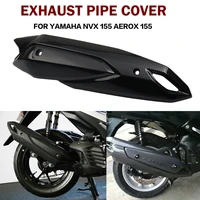 for yamaha nvx155 aerox155 nvx 155 motorcycle exhaust pipe cover carbon fiber pattern anti scald cap heat shield rustproof shell
