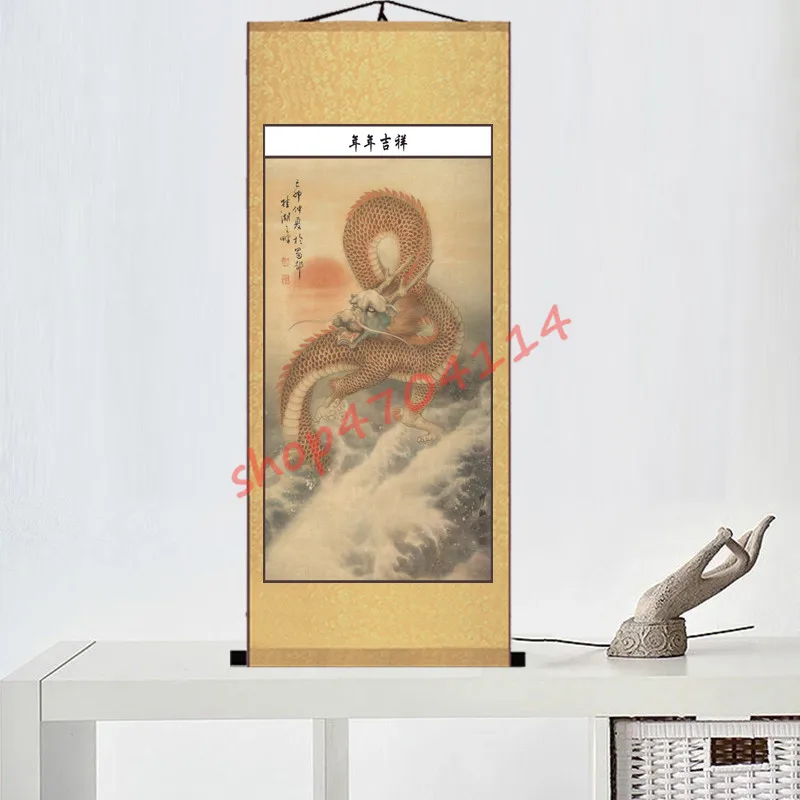 12 картин из шелковых свитки со знаками Зодиака изысканные поделки украшения