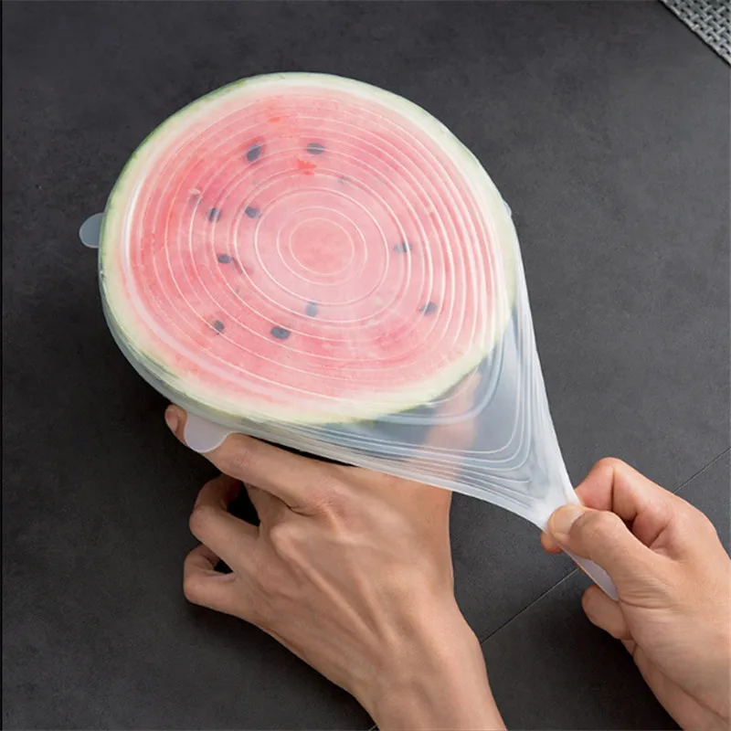 6 шт./компл. Универсальный силиконовые крышки стрейч крышка всасывания Пособия по