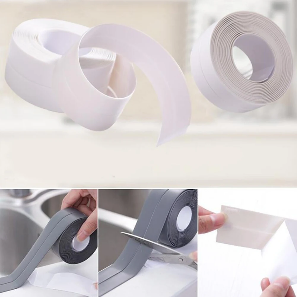 

Portable Sealing Strip Durability Anti-moisture Sticker Convenient Bathroom Wall Stickers Waterproof Strip Self Adhesive Strips