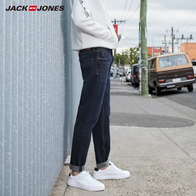 Мужские теплые джинсы JackJones базовые хлопковые 219332549 | Мужская одежда