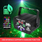 Миниатюрная RGB лазерная лампа WUZSTAR, светодиодные лампы, освещение для диджея, дискотевечерние с голосовым управлением, фотоэффект для спальни, KTV