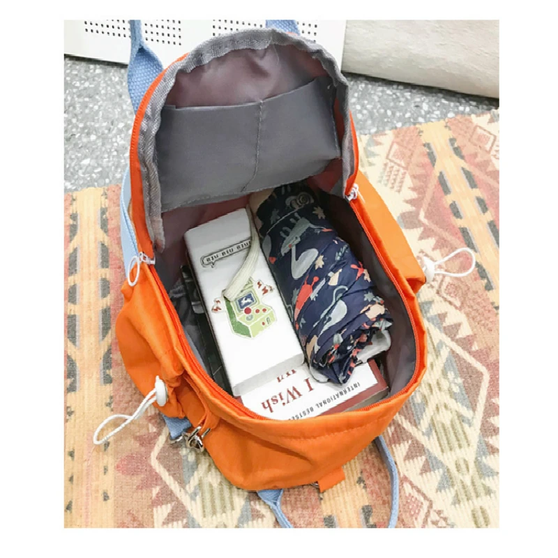 

Mini backpack nylon bag female outdoor solid color backpack female multi-function travel bag school bags for teenage girls