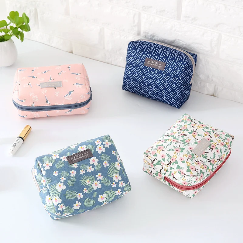 

Waterproof cosmetic storage bag portable sanitary bag makeup lipstick key headset data cable organizer