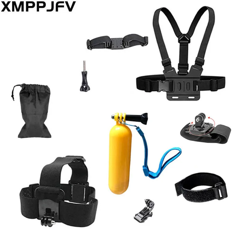Комплект аксессуаров XMPPJF для Gopro Hero 10 9 8 7 6, черный нагрудный ремешок для 5 4 3 + 4session YI 4K AKASO DBPOWER Vantop SJCAM EKEN Комплект аксессуаров XMPPJF для Gopro Hero 10 9 8 7 6, черный нагрудный ремешок для 5 4 3 + 4session YI 4K AKASO DBPOWER Vantop SJCAM EKEN