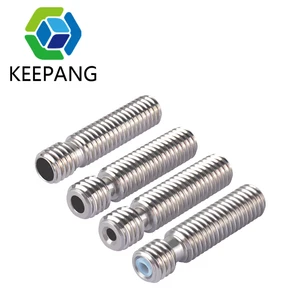 V6 Bowden прямой Тепловой разрыв Hotend Throat из нержавеющей стали полностью Металлическая горловина PTFE трубка 1,75 3 мм J-head детали для 3D-принтера