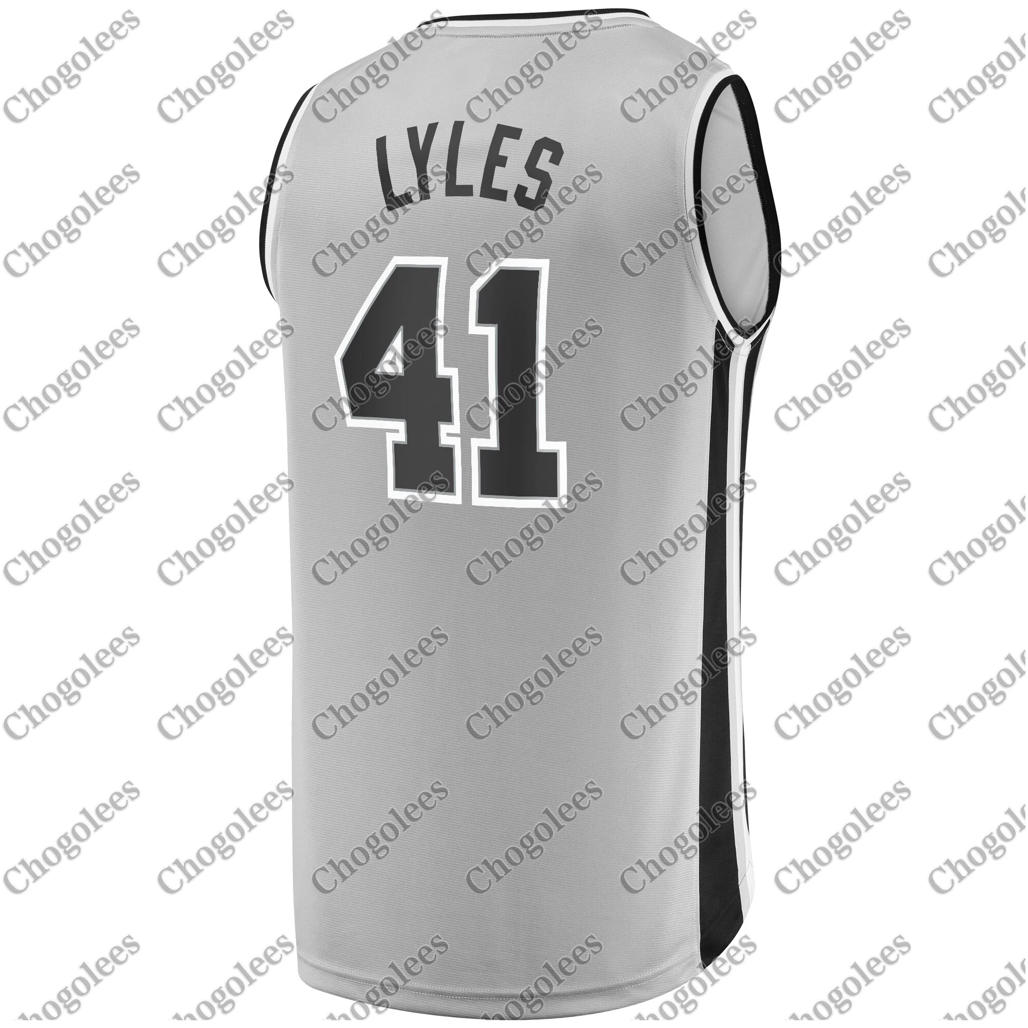

Men Basketball Jersey Trey Lyles San Antonio Branded Fast Break Player Jersey Gray Statement Edition