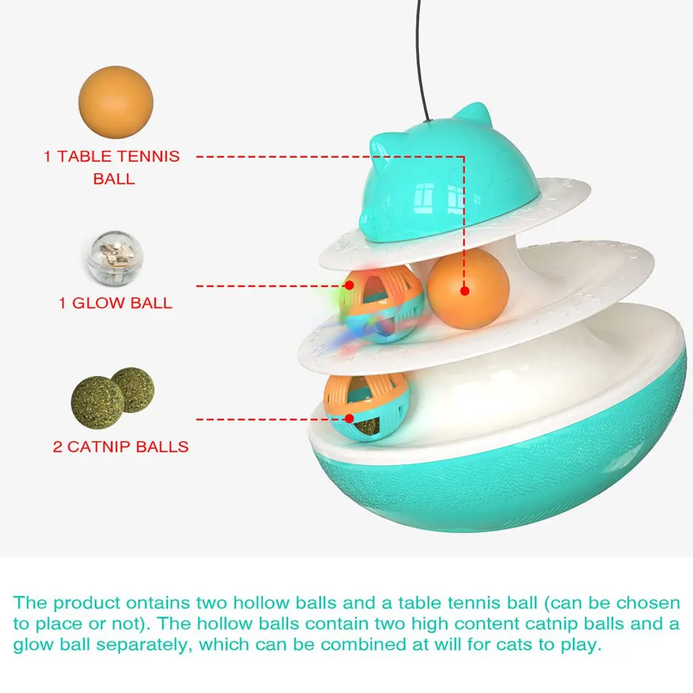 

Interactive Cat Toy IQ Treat Ball Tumbler Egg Smarter Pet Toy Food Dispenser For Cats Shaking Playing Training Ball Pet Supplies