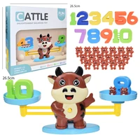 cattle cow balancing scale montessori math match toy digital number board math game educational learning toys teaching material