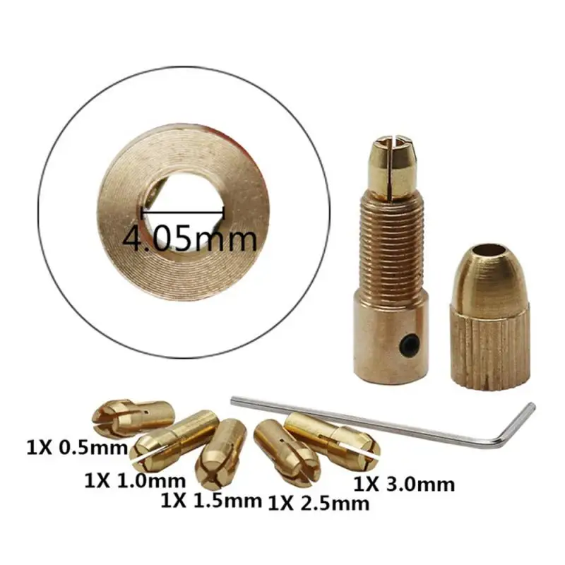 Адаптер для мини-дрели патронов 7 шт./компл. 0 5 мм-3 мм Dremel мини латунные
