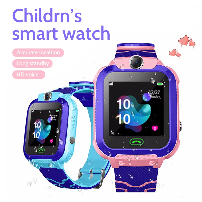 

2021 kids smart watch Waterproof baby SOS Positioning 2G SIM Card Anti-lost Smartwatch children Tracker smart clock Call watch