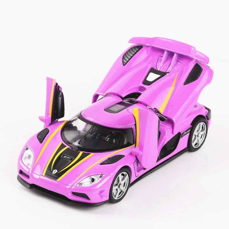 1/32 Супер спортивный автомобиль Konisek литая модель автомобиля из металлического сплава Высокая симуляция машины огни Игрушки транспортные средства для детей Подарки для детей