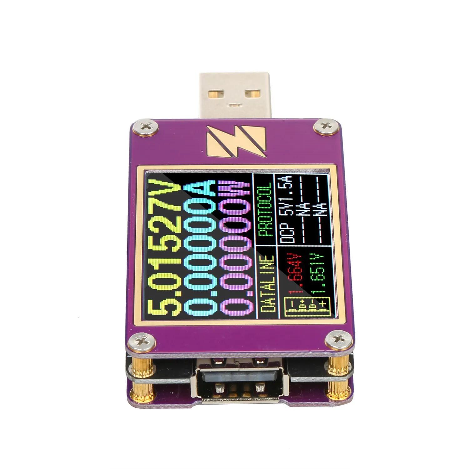 

ZY1280P USB Tester Digital Display Color Screen Current Voltage Capacity Tester with Fast Charge Protocol Detection