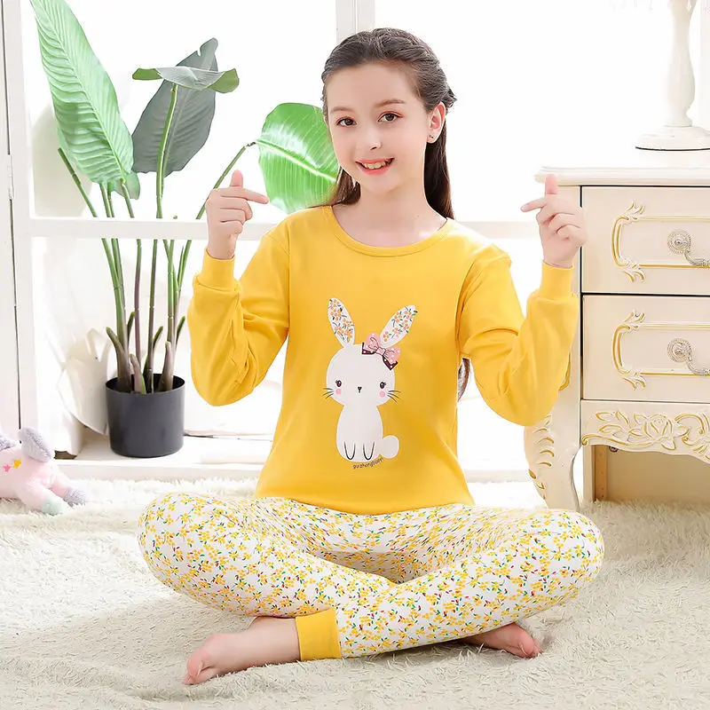 

Boys Girls Sleepwear Winter Cotton Pajamas Sets Children Homewear for Boy Pyjamas Kids Nightwear 9-19Y Teenage Pijamas Clothes