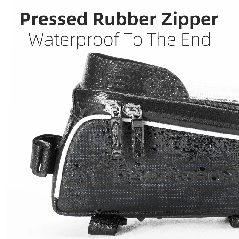 rockbros bike bag front phone bicycle bag for bicycle tube waterproof touch screen saddle package for 6 5inch bike accessories free global shipping