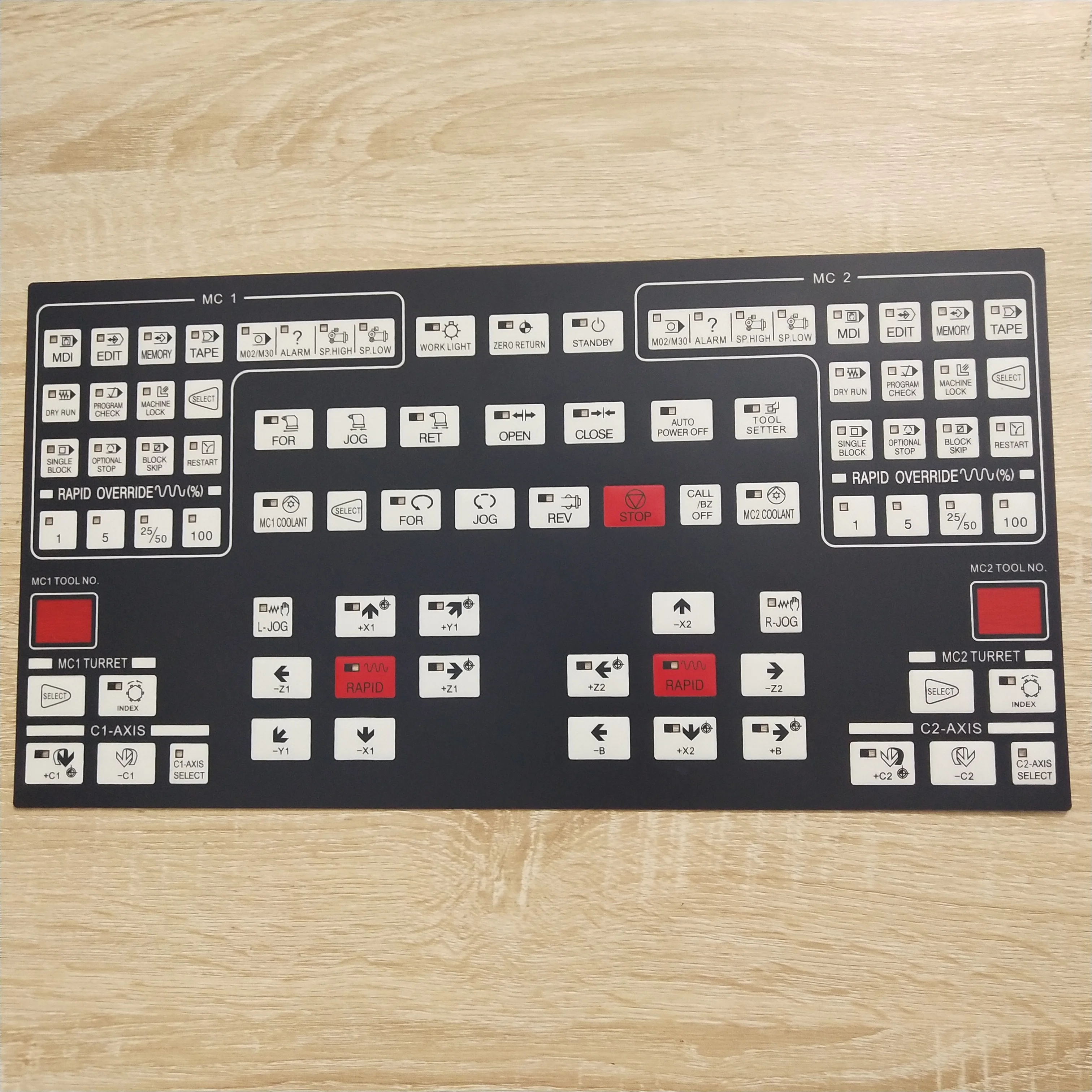 for South Korea Kia's old CNC lathe machining center button film operation panel keyboard cover | Controller